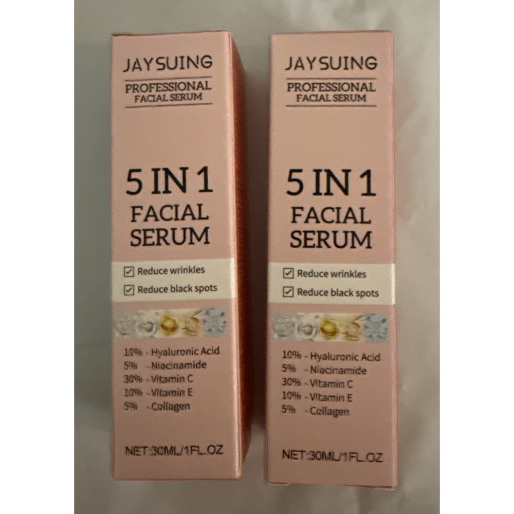 Lot of 2 5-in-1 Facial Serum Hyaluronic Niacinamide Vit C 30 mL